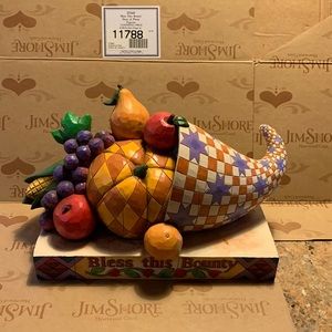 Jim Shore Heartwood Creek  'Bless This Bounty'” Horn Of Plenty Cornucopia 117660